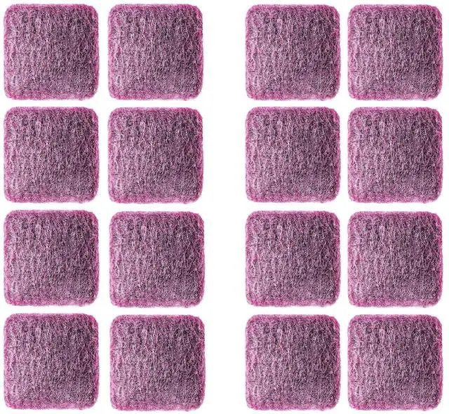 Main image of 16-Pack Individually Wrapped Red Stainless Steel Soap Pads | Reusable Steel Wool Soap Pads for Pots & Pans | Heavy-Duty Scouring Pad Metal Scrubber