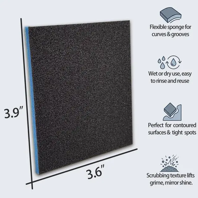 Alt view image 4 of 7 - Steeli Sponge for Stainless Steel, Effortlessly Removes Burnt, Safe for Stainless Steel Surfaces No Scratching, Reusable Kitchen Scrubber Pad (3-Pack)