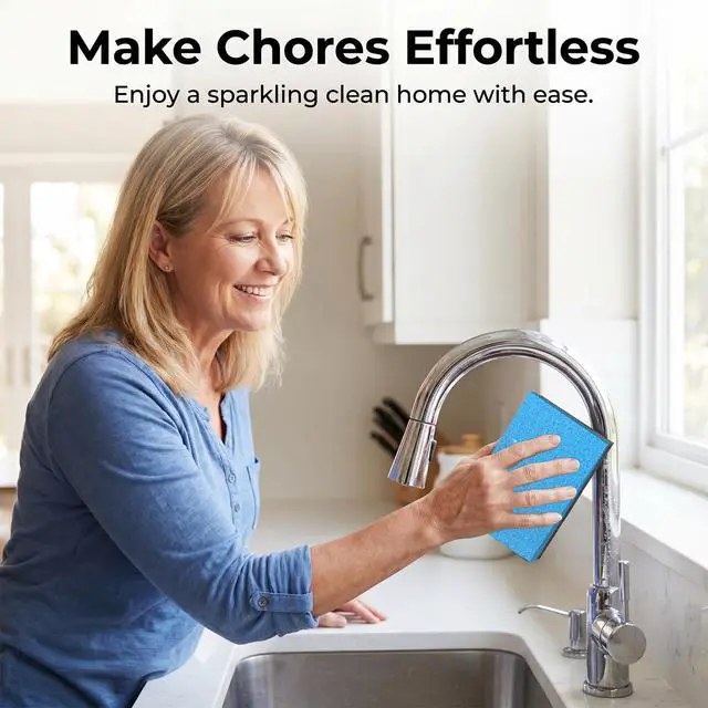 Alt view image 7 of 7 - Steeli Sponge for Stainless Steel, Effortlessly Removes Burnt, Safe for Stainless Steel Surfaces No Scratching, Reusable Kitchen Scrubber Pad (3-Pack)