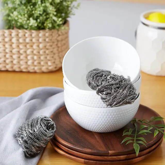 Alt view image 5 of 7 - International Endurance Cleaning Collection Stainless Steel Scrubbies, Heat-Treated, Pressed & Curled, Long Lasting, Non-Rusting, Scrubber, 2 Piece