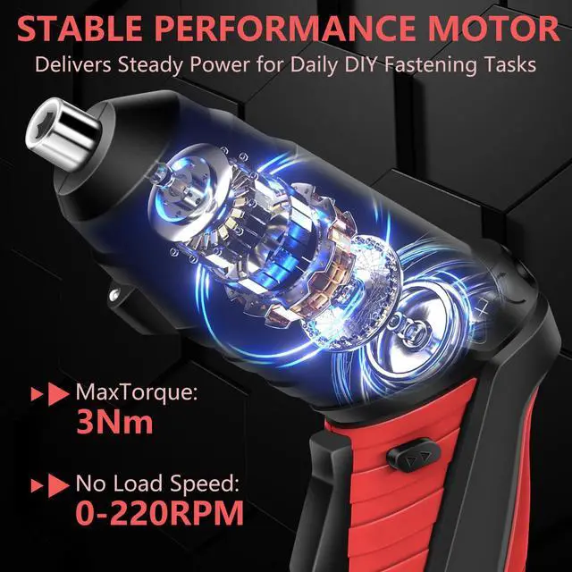 Alt view image 5 of 7 - 3.6V Electric Cordless Screwdriver Set, Mini Drill Set