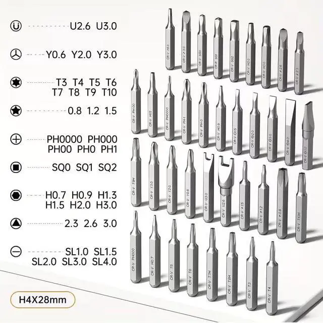 Alt view image 5 of 6 - Small Precision Electric Screwdriver, 46-in-1 Mini Rechargeable Cordless Electric Screwdriver, Precise Power Tool Drill High Torque for Computer or Household Repair Tool Set