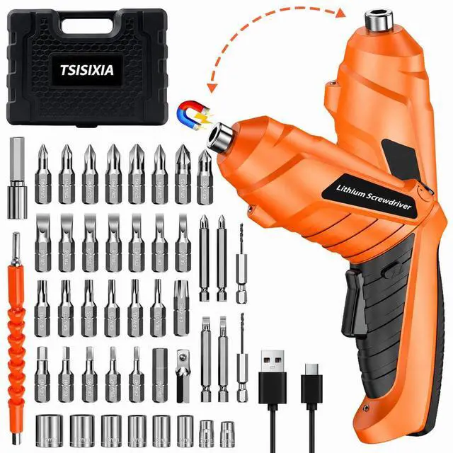 Main image of Electric Screwdriver Cordless, Rechargeable Battery Power Screwdriver Set, 47-in-1 Small Electric Screwdriver with LED Light, USB Cordless Screwdriver