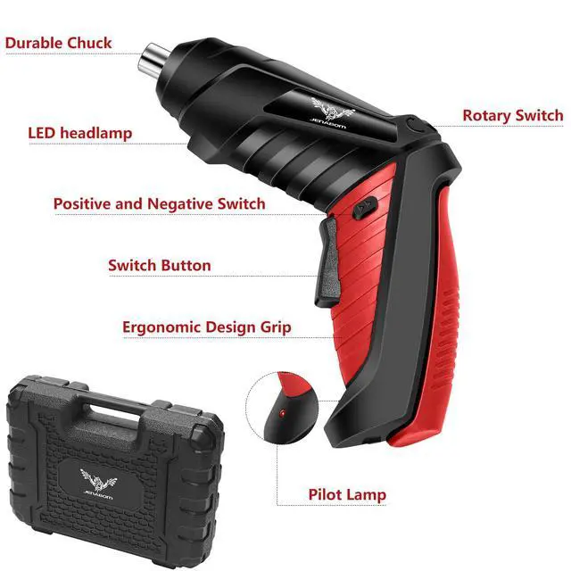 Alt view image 6 of 7 - Electric Screwdriver Cordless, 3.6V Rechargeable Small Screwdriver Set, 3Nm Max Torque, LED Light, Ideal for Electronics Repair, Furniture Assembly&Home DIY