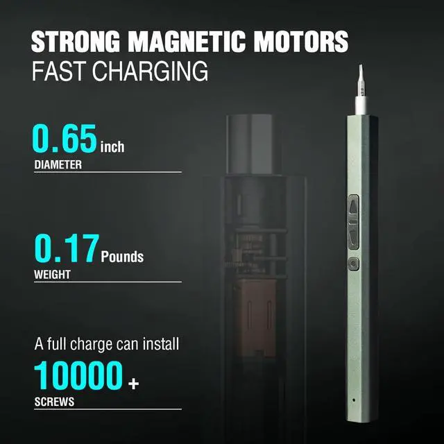 Alt view image 5 of 7 - Mini Electric Screwdriver, 66 in 1 Precision Screwdriver Set Rechargeable Cordless Precision screwdriver Kit 64 Magnetic Bits Power Portable Repair Tool with LED Light for Phone Laptop Watch