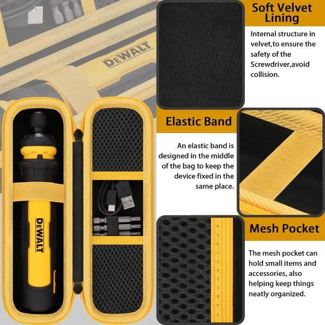 Alt view image 4 of 7 - for Cordless Screwdriver (DWHT66719) Hard Storage Case,Case Only