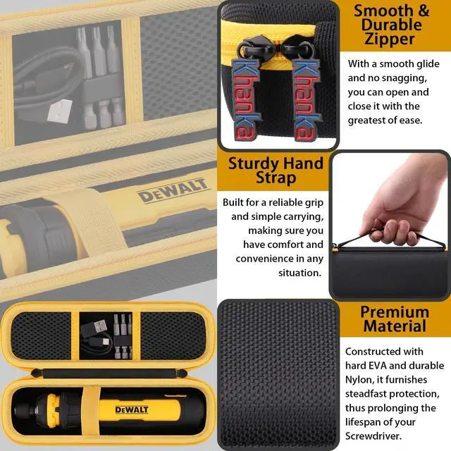 Alt view image 5 of 7 - for Cordless Screwdriver (DWHT66719) Hard Storage Case,Case Only