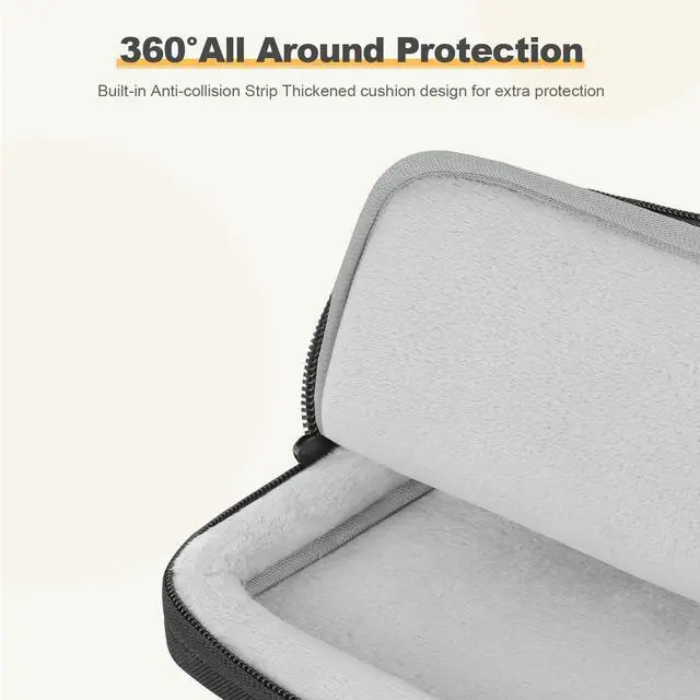 Alt view image 3 of 7 - 360 Protective Laptop Carrying Case 13.3 inch,13-13.3 inch Laptop Sleeve Compatible with MacBook Air/Pro 13/Pro 14,HP Dell ASUS Lenovo,Shockproof Computer Sleeve Bag with Pocket, Black