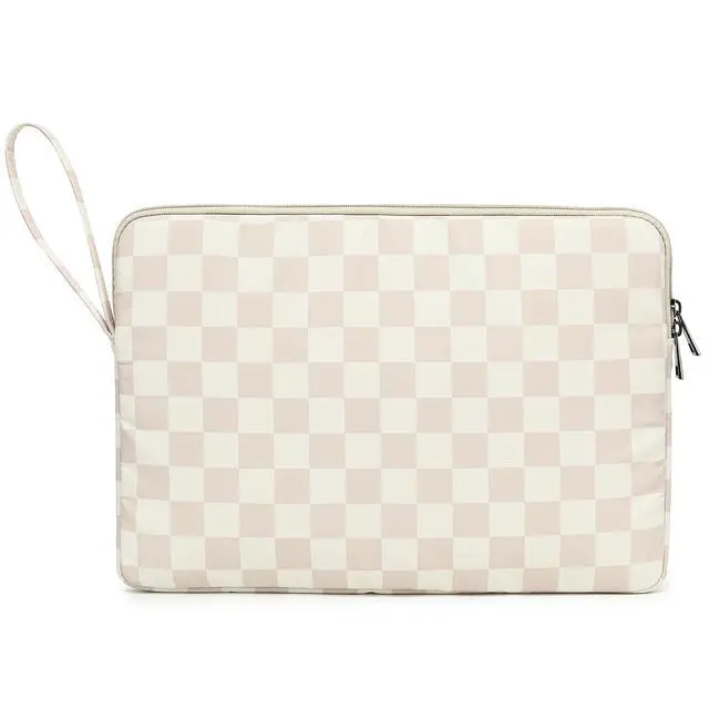 Alt view image 3 of 7 - Laptop Sleeve 14 inch 14.0 inch Laptop case Bag (Khaki Checkered, 14 inch)