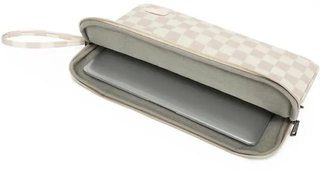 Alt view image 7 of 7 - Laptop Sleeve 14 inch 14.0 inch Laptop case Bag (Khaki Checkered, 14 inch)