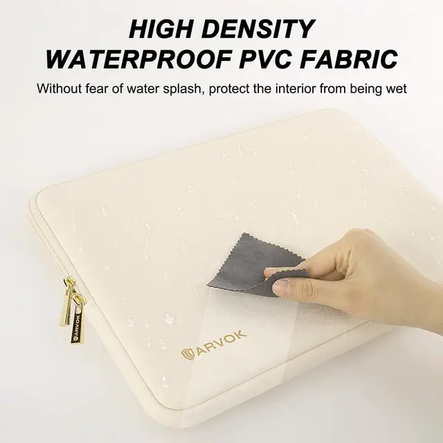 Alt view image 3 of 7 - 13 13.3 inch Laptop Sleeve Case,Waterproof Laptop Notebook Cover for MacBook Air MacBook Pro 13 14 inch, Computer Carrying Bag for HP ThinkPad Dell Lenovo Asus Acer MSI, White