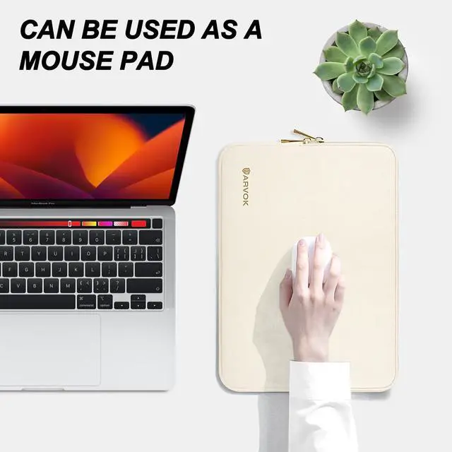 Alt view image 5 of 7 - 13 13.3 inch Laptop Sleeve Case,Waterproof Laptop Notebook Cover for MacBook Air MacBook Pro 13 14 inch, Computer Carrying Bag for HP ThinkPad Dell Lenovo Asus Acer MSI, White