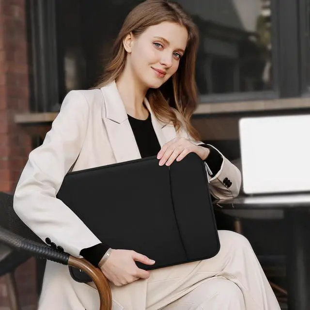Alt view image 6 of 7 - 13.3 inch Laptop Case, 13-13.3 inch Laptop Sleeve Compatible with MacBook Neo/Air/Pro 13 inch with A18/M5/M4/M3/M2/M1 Chip 2026-2016, Neoprene Carrying Computer Bag with Curved Pocket, Black