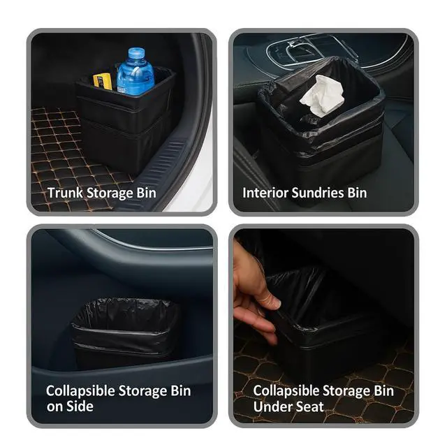 Alt view image 5 of 7 - Black Trash Bags for Mini Car Trash Can, 250 Count 0.5 Gallon Portable Small Disposable Car Garbage Bags,Cars Accessories, Plastic Desktop Trash Bin Liners for Cars/Home/Office/Dog/Poop