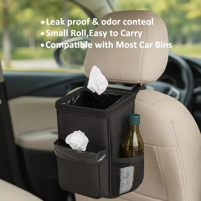 Alt view image 7 of 7 - Black Trash Bags for Mini Car Trash Can, 250 Count 0.5 Gallon Portable Small Disposable Car Garbage Bags,Cars Accessories, Plastic Desktop Trash Bin Liners for Cars/Home/Office/Dog/Poop