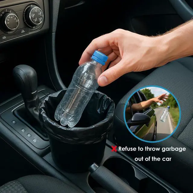 Alt view image 6 of 7 - Black Trash Bags for Mini Car Trash Can, 250 Count 0.5 Gallon Portable Small Disposable Car Garbage Bags,Cars Accessories, Plastic Desktop Trash Bin Liners for Cars/Home/Office/Dog/Poop