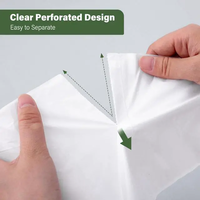 Alt view image 3 of 7 - 4 Gallon Trash Bags, Small Garbage Bags, Unscented Strong Bathroom Garbage Bags, Small Trash Bags 4 Gallon for Office Restroom Car, White, 100 Counts