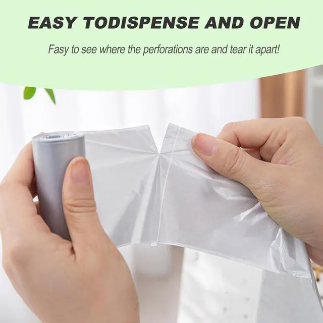 Alt view image 4 of 7 - Small Trash Bags, 150 Counts Garbage Can Liners, Garbage Bags Suitable for Cat Litter Scoop Holder, Small Plastic Bags for Desktop Trash Bin (Clear