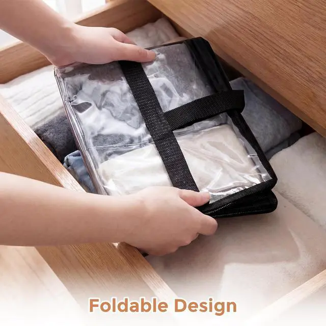 Alt view image 5 of 6 - 6 Pack Clear Storage Bags for Clothes, 40L Closet Organizers and Storage