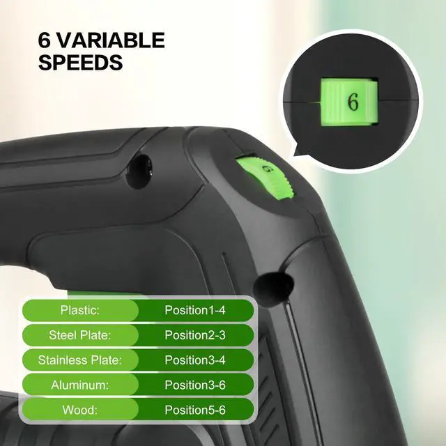 Alt view image 5 of 7 - 4.5Amp Jig Saw, Variable Speed 3000 RPM for Wood Cutting