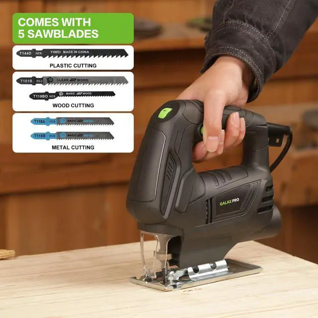 Alt view image 7 of 7 - 4.5Amp Jig Saw, Variable Speed 3000 RPM for Wood Cutting