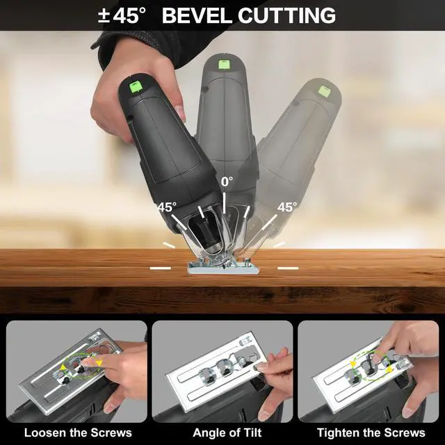 Alt view image 6 of 7 - 4.5Amp Jig Saw, Variable Speed 3000 RPM for Wood Cutting
