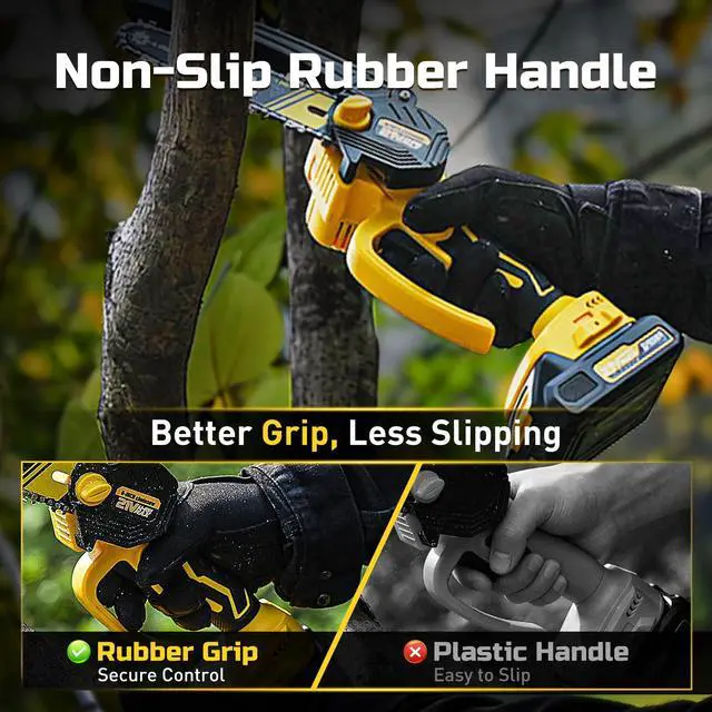 Alt view image 5 of 7 - 6-Inch Mini Chainsaw Cordless, 21V 2.0Ah Battery Powered Electric Pruning Saw, One-Hand Chain Saw for Tree Trimming, Lightweight, Small and Easy Control for Seniors, Women, Beginners & Yard Work