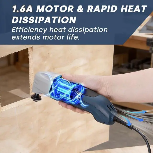 Alt view image 2 of 7 - Multi Tool Saw, 1.6A/200W Electric Oscillating Tool Kit Corded, 22000 OPM, 3° Oscillating Angle Oscillating Saw for Cutting, Scraping, Sanding, Universal Interface