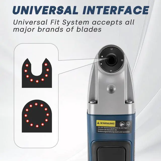 Alt view image 4 of 7 - Multi Tool Saw, 1.6A/200W Electric Oscillating Tool Kit Corded, 22000 OPM, 3° Oscillating Angle Oscillating Saw for Cutting, Scraping, Sanding, Universal Interface