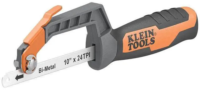 Main image of 31432 Compact Medium-Cut Hacksaw, 10-Inch 24 TPI Bi-Metal Blade Hand Saw, Cuts Thin Wall Copper and Aluminum, PVC, PEX, ABS Pipes, and Wood in Tight Spaces