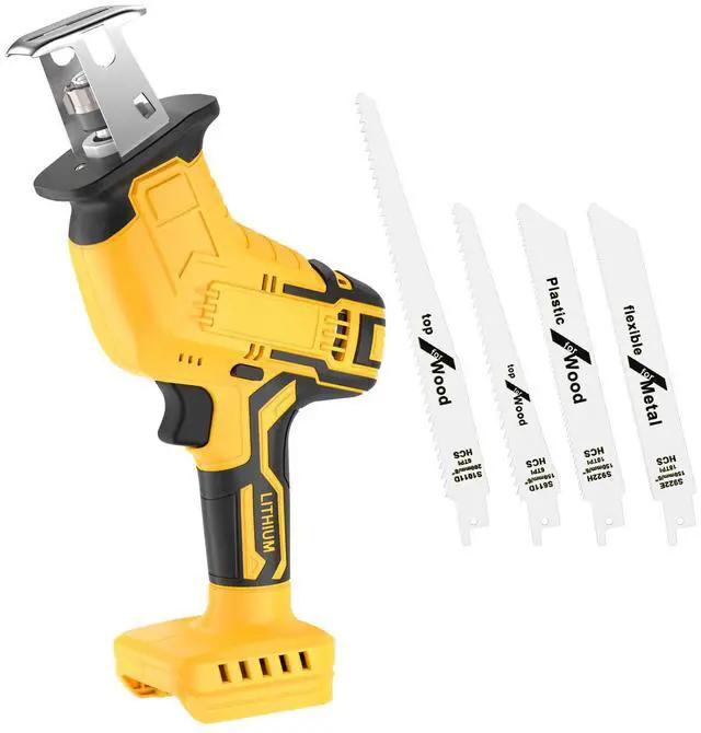 Main image of Cordless Reciprocating Saw for 20V Battery, 150W Power Brush Reciprocating Saws, 0-3500 SPM Variable Speed, 4 Saw Blades Kit Cutting Tool for Wood Metal PVC (Battery Not Included)