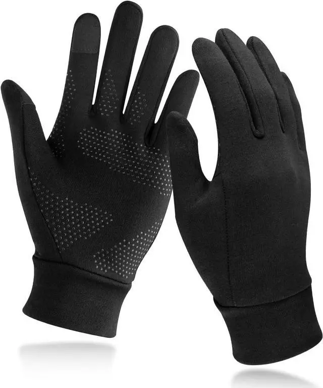 Main image of Running Gloves, Touch Screen Anti-Slip Lightweight Gloves Liners for Cycling Biking Sporting Driving for Men Women (Large)