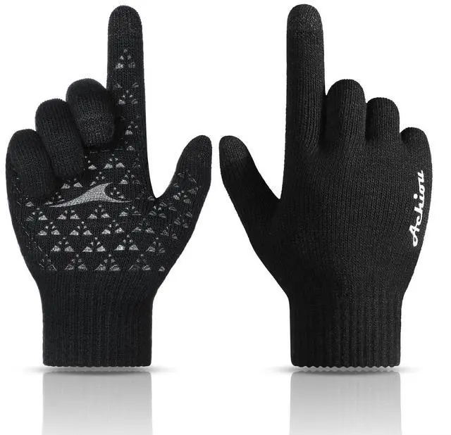 Main image of Winter Gloves, Glove for Men Women, Upgraded Touch Screen Texting Warm Running with Thermal Soft Knit Lining
