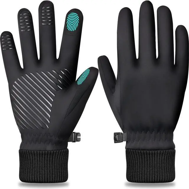 Main image of Winter Waterproof Touchscreen Gloves for Men and Women, Black, M