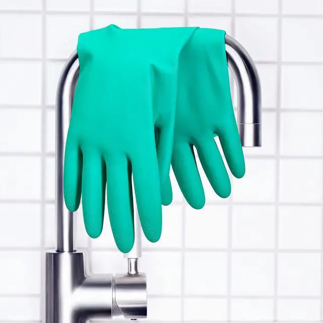 Alt view image 3 of 5 - Chemical Resistant Nitrile Gloves, Resist Household Acid, Alkali, Solvent and Oil, Latex Rubber Free, 1 Pair Medium