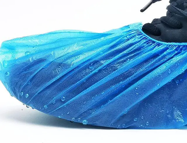 Alt view image 2 of 6 - 100 Pack Disposable Shoe Covers Durable Waterproof Shoe Covers for Indoor