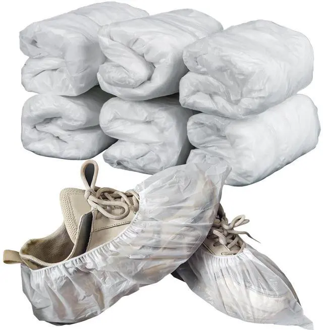 Main image of 60 Pack (30 Pairs) Shoe Covers - Boot Covers Plastic Disposable Waterproof Shoe Covers for Men and Women for House Cleaning