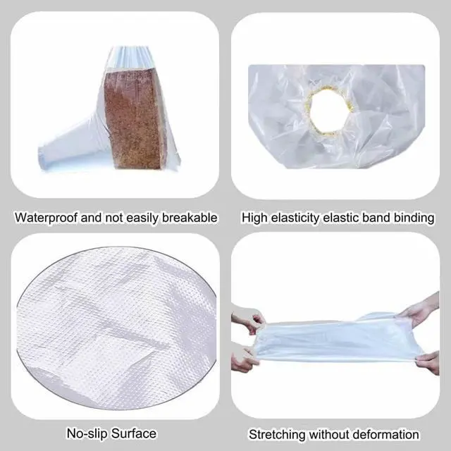 Alt view image 4 of 7 - 2026 New 10 Pairs Shoe Covers Boot Covers Plastic Disposable Waterproof Shoe Covers for Men and Women Rain Outdoor Indoors Overshoes (Transparent)