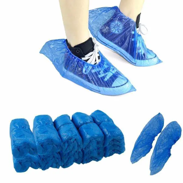 Main image of Working Boot Covers by Medical Surgical Waterproof Durable Non-Slip Resistant Polypropylene for Offices Indoor Carpet Protection One Size for Indoors and outdoors 100 (50 pairs)