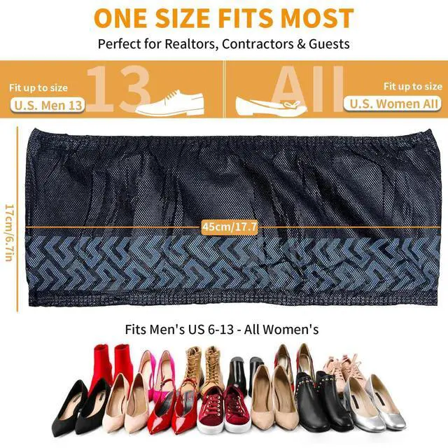 Alt view image 4 of 6 - Shoe Covers Disposable, Extra Large 50 Pack, Non-Slip Indoor