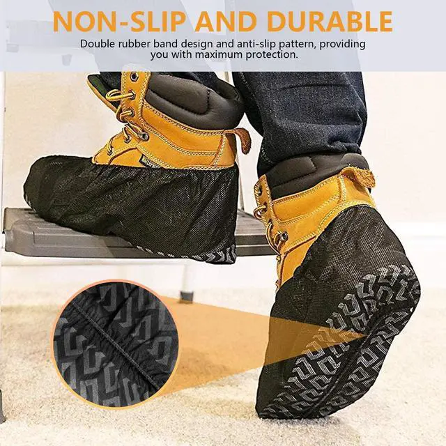 Alt view image 3 of 6 - Shoe Covers Disposable, Extra Large 50 Pack, Non-Slip Indoor