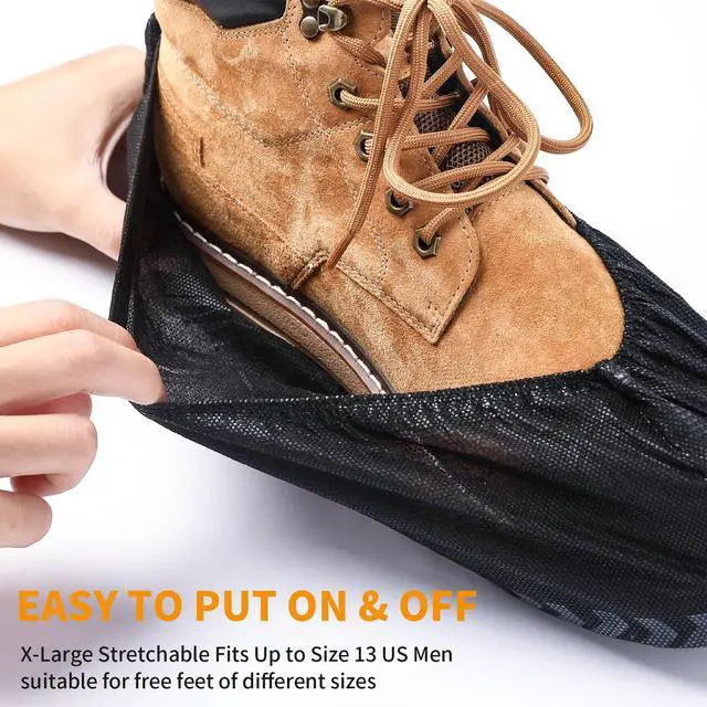 Alt view image 6 of 6 - Shoe Covers Disposable, Extra Large 50 Pack, Non-Slip Indoor