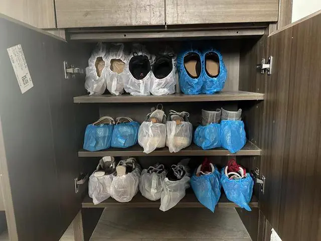 Alt view image 4 of 5 - 100Pcs50Pairs Disposable Shoe Covers,Boot Cover Waterproof,Dust proof,Non-slip,CPE Booties Shoes Protectors Coverings,White color,The Size Fit Most