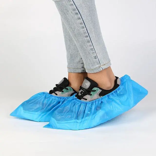 Alt view image 5 of 5 - 100Pcs50Pairs Disposable Shoe Covers,Boot Cover Waterproof,Dust proof,Non-slip,CPE Booties Shoes Protectors Coverings,White color,The Size Fit Most