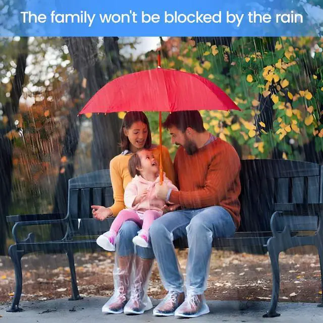 Alt view image 7 of 7 - 10 Pairs Disposable Waterproof Shoe Covers for Rain - Plastic Rain Shoe Covers - Non-Slip Indoor Outdoor Rain Cover for Shoes,Plastic Overshoes for Men Women -Water Proof Boot Protector Clear-L