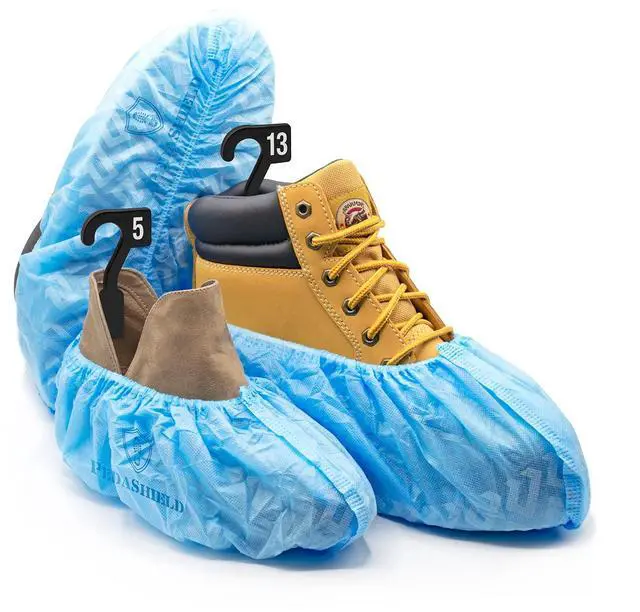 Main image of 22 Premium XL Booties -Thick Extra Large Disposable Boot & Shoe Covers, Non Slip Water Resistant Foot Protectors, Construction Durable 42GSM for Indoors Outdoors, Up to US Men 13, Women 15
