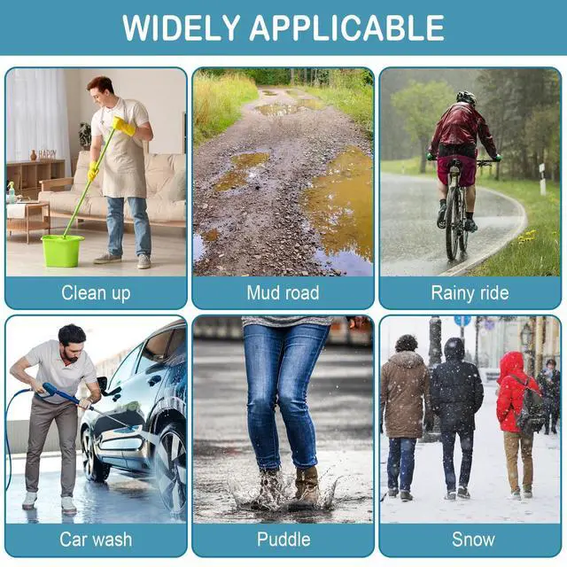 Alt view image 5 of 7 - 20Pcs(10 pairs) Shoe covers - Rain shoe covers-Waterproof shoe covers-Shoe covers for rain, Unisex Shoe ponchos-Shoe covers disposable-Shoe rain covers -Rain shoes-Clear- L
