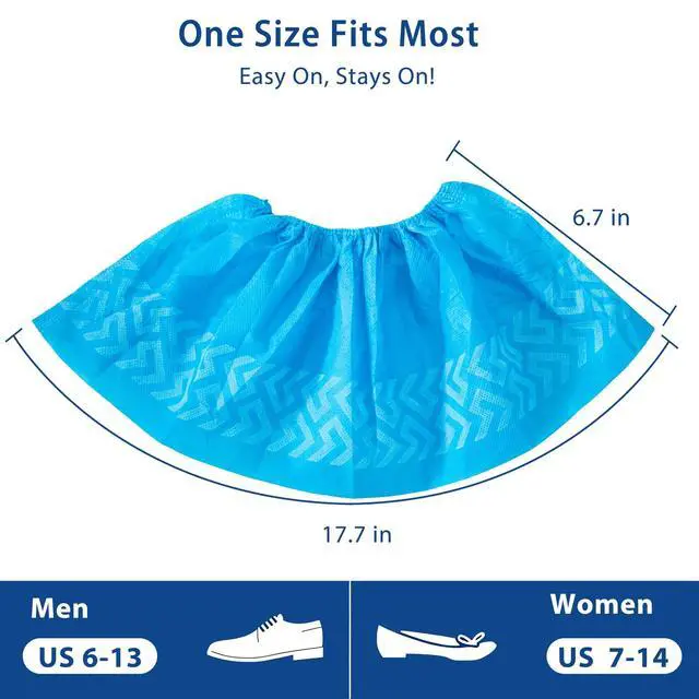 Alt view image 7 of 7 - Disposable Shoe Covers, 70 Pack XL Non-Woven Booties, Breathable & Stretchable, Fits Most Shoes, Floor & Carpet Protector for Guests, Real Estate Showings, Contractors, Cleaning