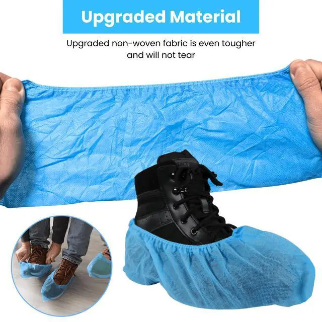 Alt view image 2 of 7 - Disposable Shoe Covers for Indoors 100 Pack | Non-Woven, Water-Resistant Booties for Professionals | Durable, Shoe Protectors for Home, Office, and Job Sites by