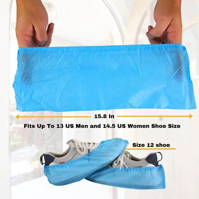 Alt view image 6 of 7 - Disposable Shoe Covers for Indoors 100 Pack | Non-Woven, Water-Resistant Booties for Professionals | Durable, Shoe Protectors for Home, Office, and Job Sites by